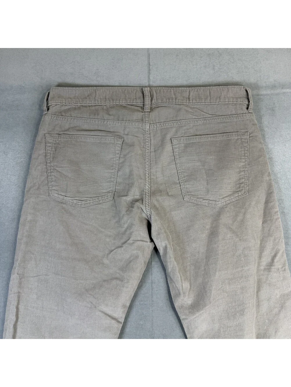 J.Crew 770 Corduroy Pants Mens 34x34 Gray Straight Stretch Chino 5 Pocket Zip